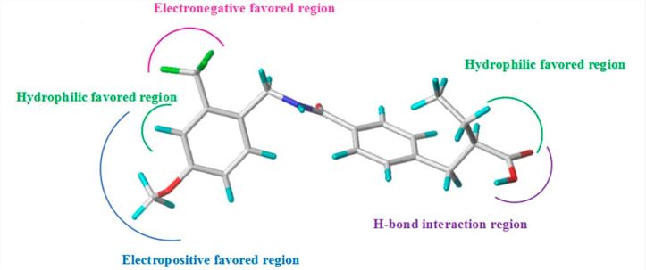 Diagram of QSAR based on the core structure of PPARγ agonists.